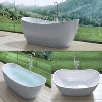 AquaSoak Free Standing Luxury Bath Tub Deep Fill Dual Layer Acrylic New Design