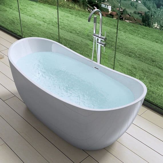 AquaSoak Free Standing Luxury Bath Tub Deep Fill Dual Layer Acrylic New Design