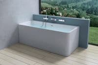 AquaSoak Square Luxury Modern Wall Mount Bath Tub Acrylic Designer Bathroom Tub