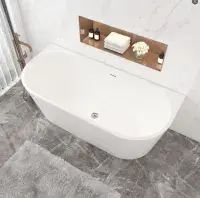 Back to Wall Double ended Acrylic Bath 1500 x 750mm