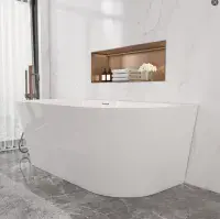 Back to Wall Double ended Acrylic Bath 1500 x 750mm