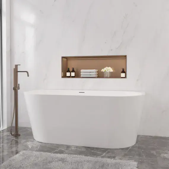 Back to Wall Double ended Acrylic Bath 1500 x 750mm