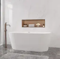 Back to Wall Double ended Acrylic Bath 1700 x 800mm