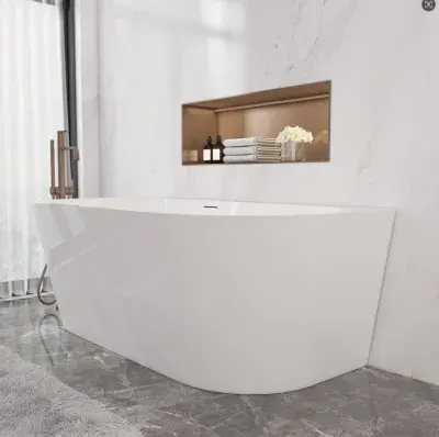 Back to Wall Double ended Acrylic Bath 1700 x 800mm