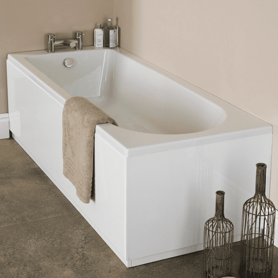 NUIE Barmby 1500mm Round Single Ended Bath