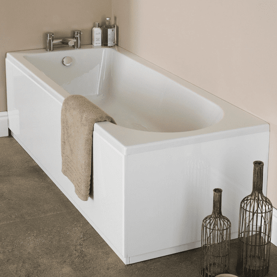 NUIE Barmby 1600mm Round Single Ended Bath