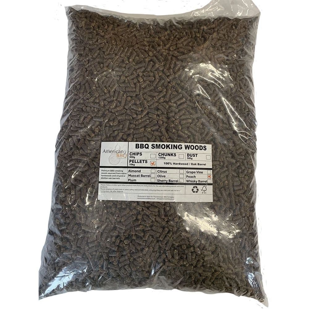 ABBQCo 100 Peach Wood BBQ Pellets 10kg bag - Main Image