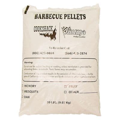 Cookshack/Fast Eddy's FRUITWOOD BBQ Pellets (20lb bag)