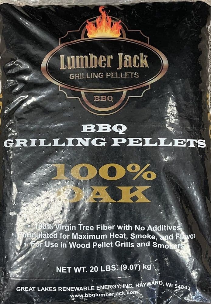 Lumber Jack 100 Oak BBQ Pellets 20lb bag