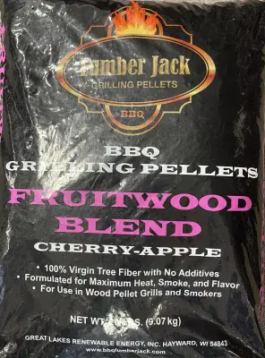 Lumber Jack Fruitwood BBQ Pellets (20lb bag)