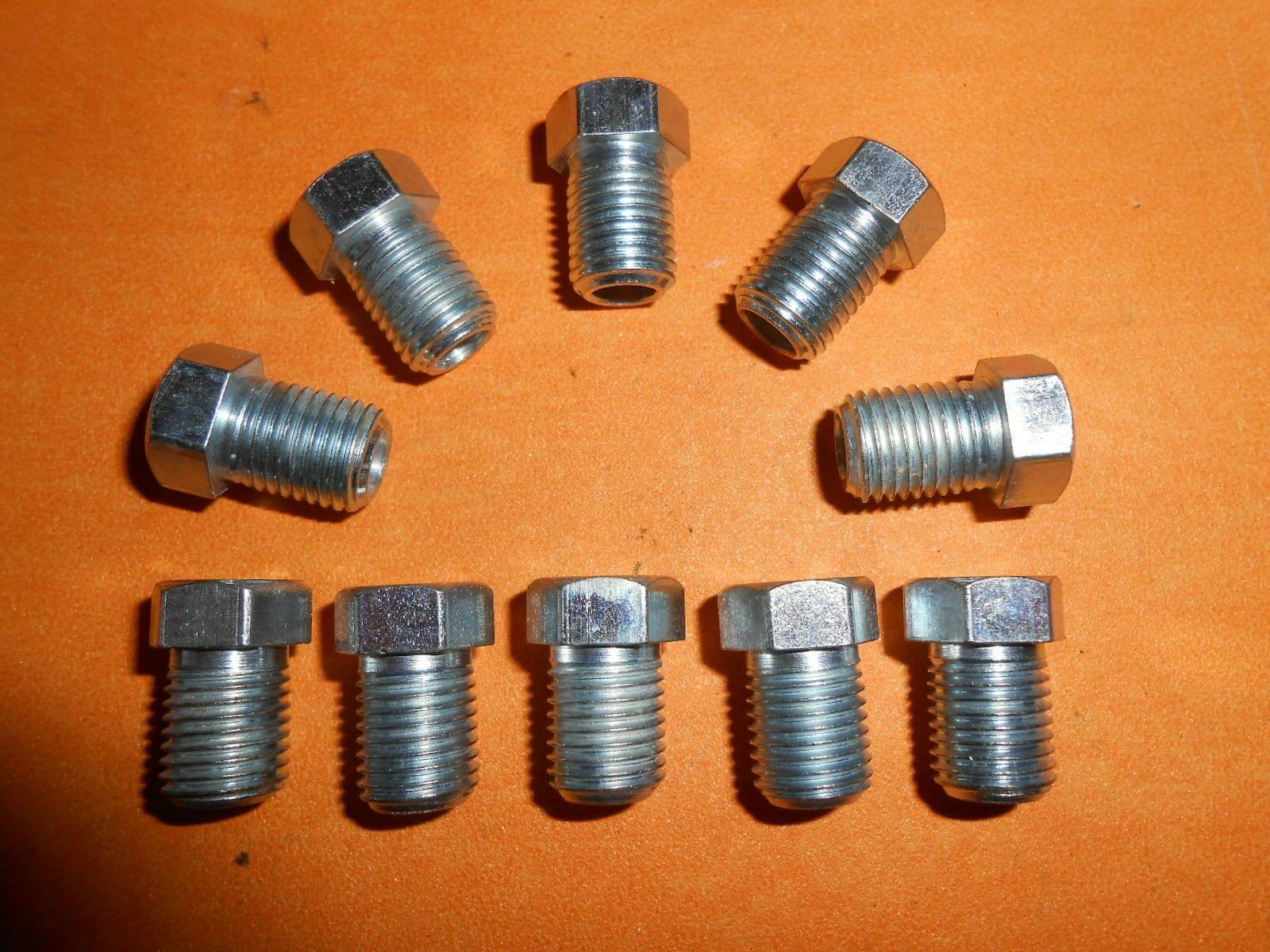 10 x 3/8" UNF 24Tpi short Shoulder Imperial Brake Pipe Fittings Unions