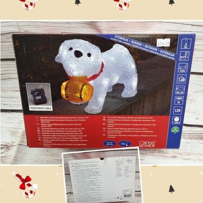 Acrylic St Bernard Dog with Barrel