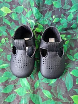 Baby Boys Black Baypods Soft Sole Pram Shoe 6-12 Months