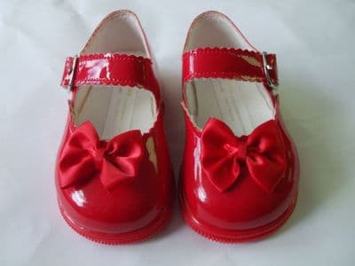 Baby Girls Toddler Hard Sole Walking Red Baypods Shoe