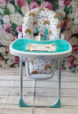 Baby Highchair by My Babiie Premium Rainbow Pattern - In Store Purchase