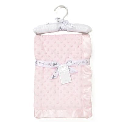 Baby Pink Luxury Velour Bubble Wrap Blanket
