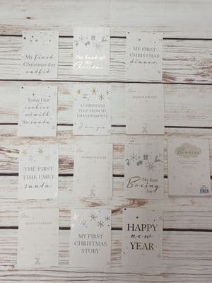 Baby's First Christmas Milestone Cards