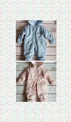 Baby Toddler Infants Blue or Pink Penguin Snowsuit Outdoor Wear