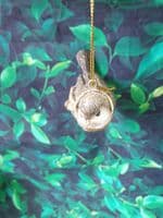 Birds Sitting with a Scarf or Wreath Tree Decoration