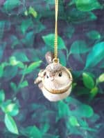 Birds Sitting with a Scarf or Wreath Tree Decoration