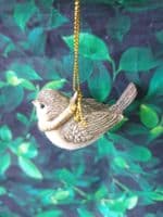 Birds Sitting with a Scarf or Wreath Tree Decoration