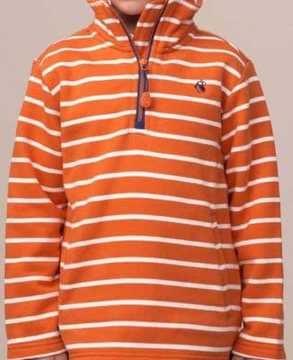 Boys Burnt Orange Stripe Sweatshirt - Little Lighthouse