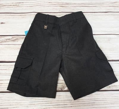 Boys Grey Cargo School Shorts BS3077