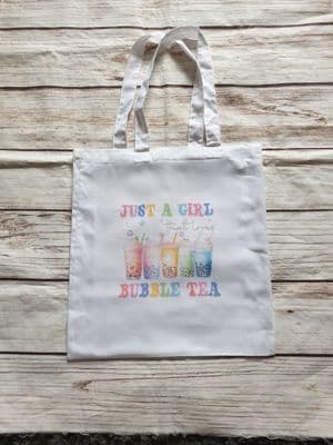 Bubble Tea Lovers Tote Reusable Shopping Shopper Gift Bag