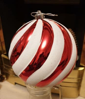 Candy Cane Stripe Shatterproof Christmas Bauble