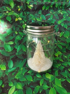 Christmas Tree LED Light up Jar