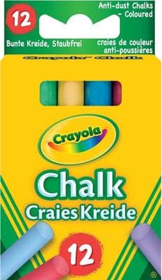 Crayola Anti Dust Coloured Chalks Perfect for Drawing