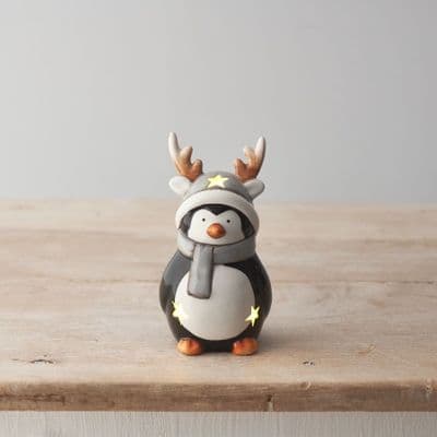 Cute LED Penguin with Antlers