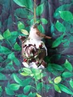 Festive Birds on Tea Pots Christmas Tree Decoration Gifts