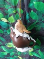 Festive Birds on Tea Pots Christmas Tree Decoration Gifts
