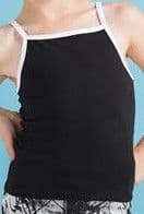 Girls Black & White Strappy Summer Vest