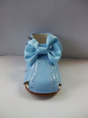Girls Blue Bow Spanish Style Summer Sandal