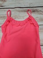 Girls Bright Pink Swimming Costume Beach Wear 3-4 Years