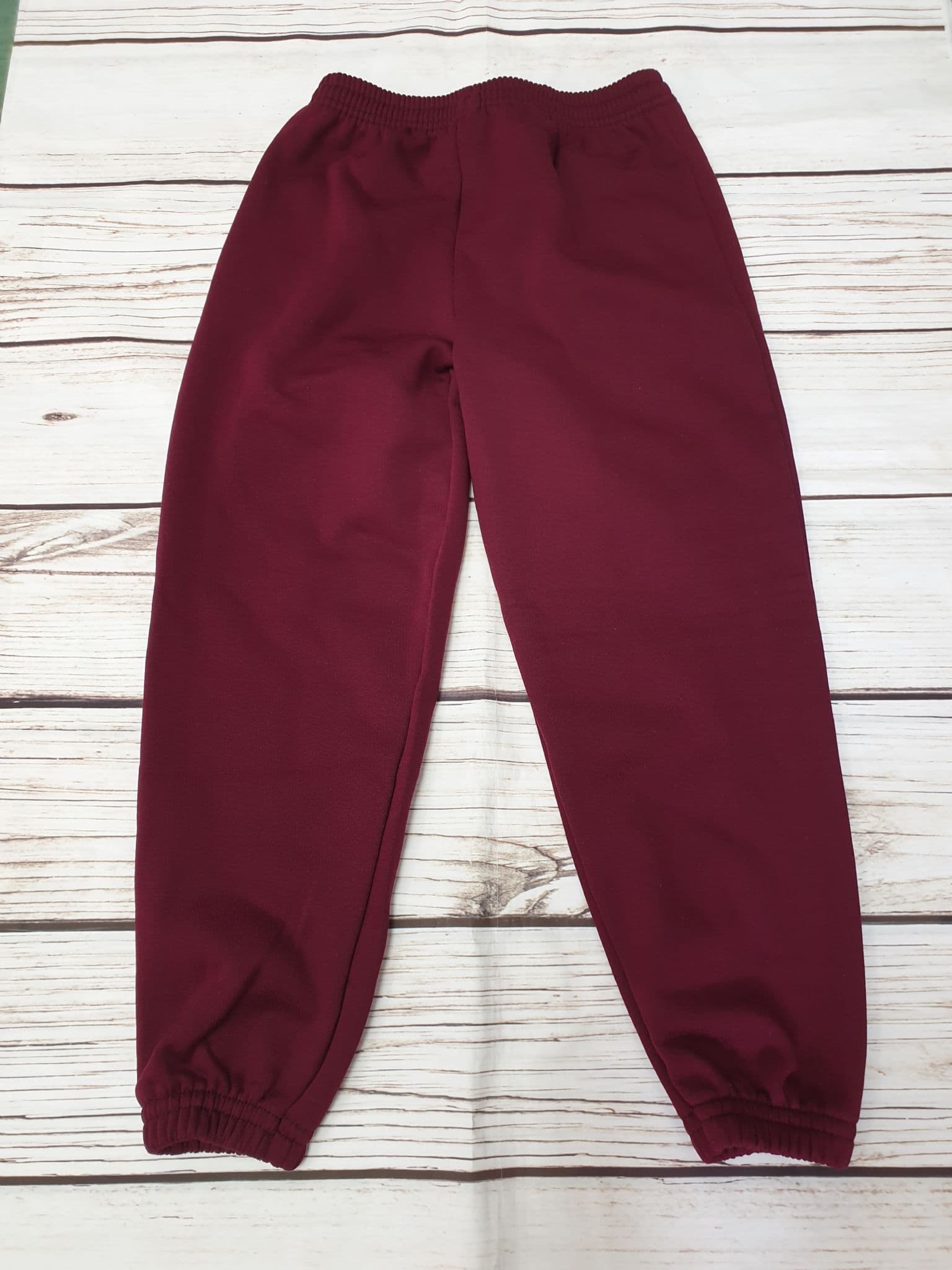 Girls or Boys Maroon Jogging Bottoms School PE Joggers Sports Wear School  Uniform 7-8 Years 28