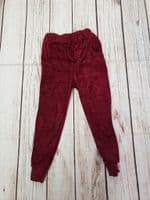 Girls Wine Coloured Crushed Velvet Lounge Suit Set Outfit 11-12 Years