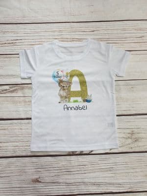 It's My Birthday Bear Tshirt, Keepsake Birthday Gift, Bear Tshirt, Personalised Clothes I Am One Two