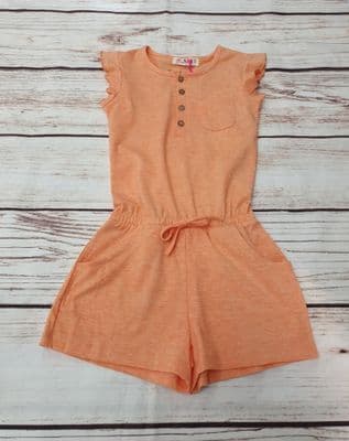 Kids Girls Peach Short Summer Playsuit Allinone