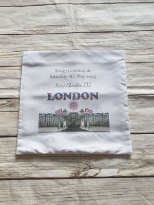 Kings Coronation Pillow Cushion, King Charles III Coronation Keepsake Memorabilia Union Jack Gift