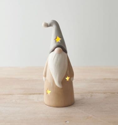LED Beige Santa Gonk
