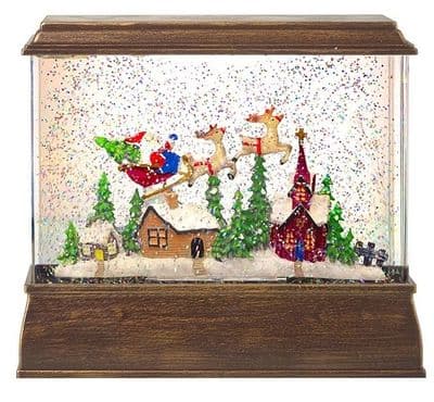 Led Liquid Musical Sledge Snow Scene