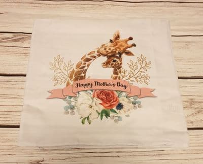 Personalised  Mother's Day Giraffe Cushion Mum Gift