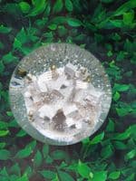 Pink and Gold Snowy Townscape Musical Chirstmas Globe