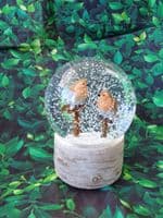 Robin Musical Christmas Snow Globe