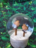 Robin Musical Christmas Snow Globe
