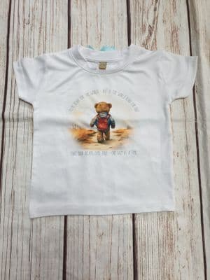 Teddy Bears Journey Boy T-Shirt, Keepsake Birthday Gift, Bear Tshirt, Personalised Baby Clothes