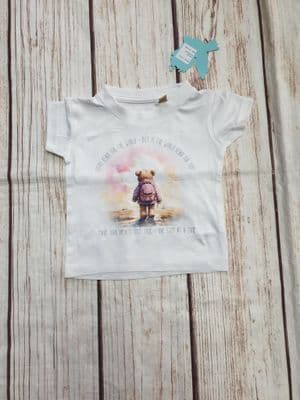 Teddy Bears Journey Girl T-Shirt, Keepsake Birthday Gift, Bear Tshirt, Personalised Slogan Clothes